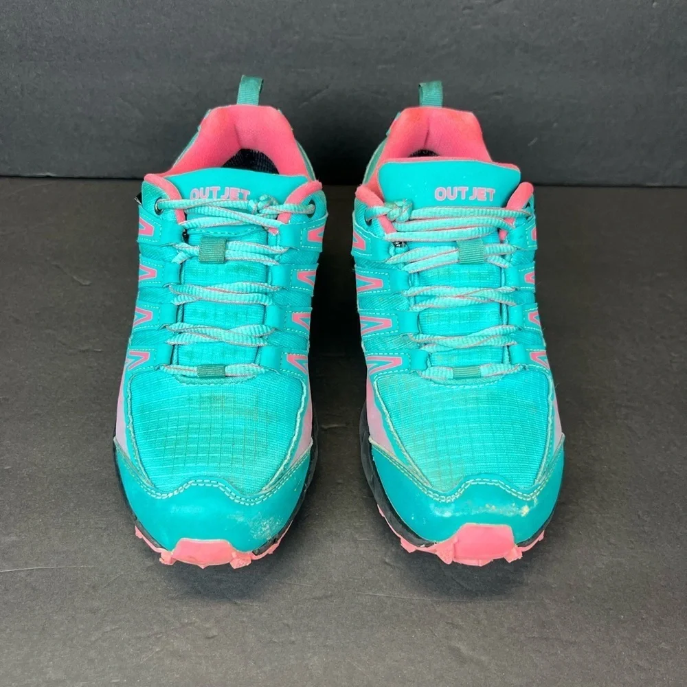 Outjet Waterproof Hiking Shoes Size 7.5 Non-Slip Trails Walking Outdoor Sneakers